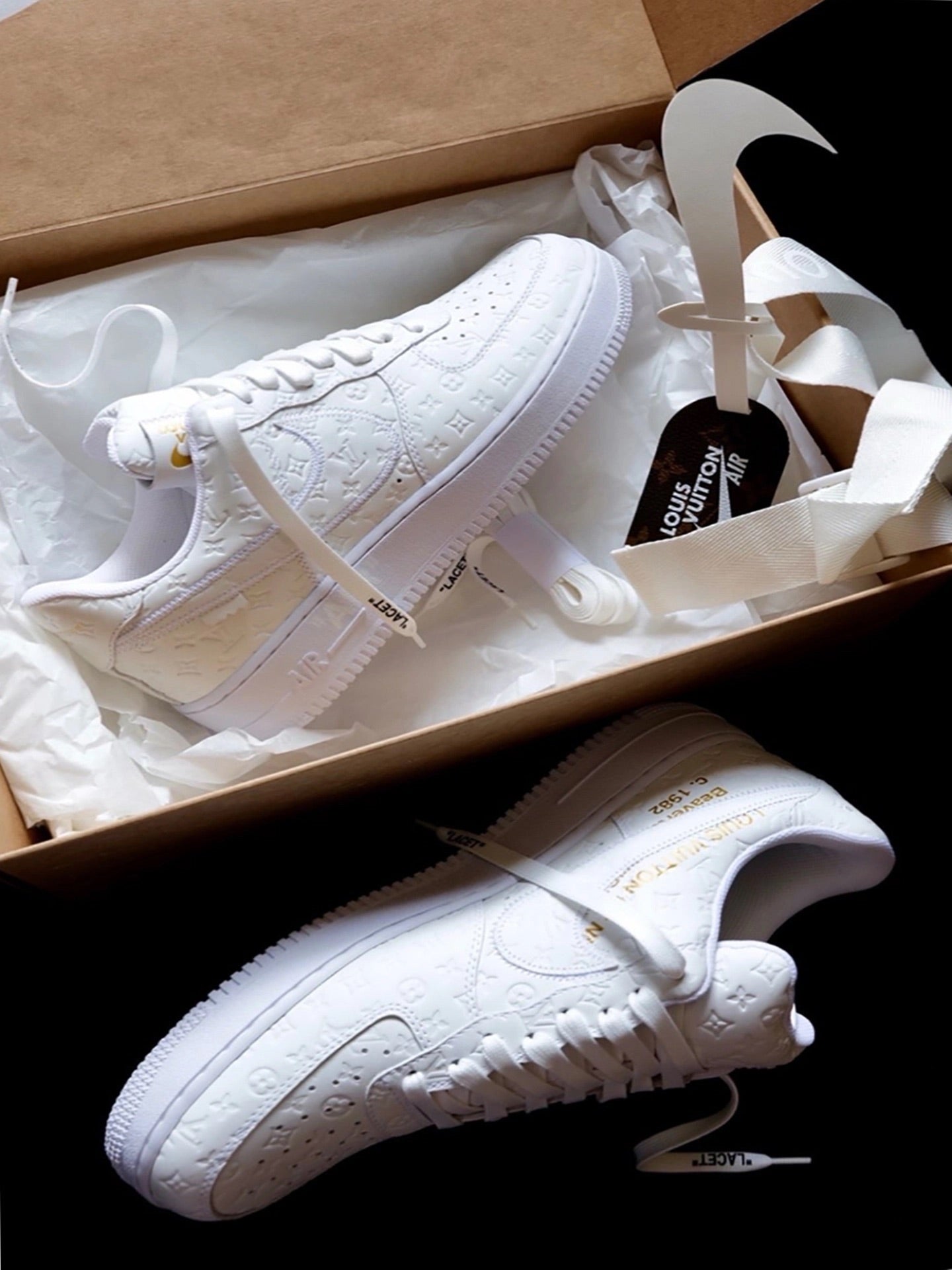l_V x AF1 Low White