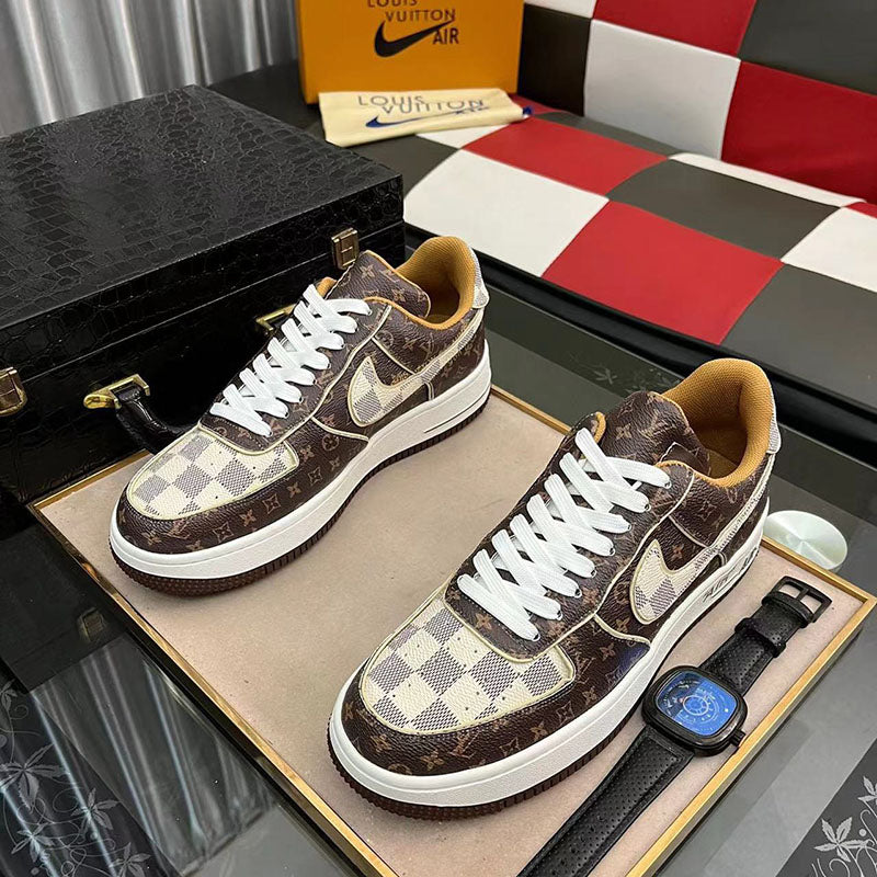 l_V x AF1 Low 'Monogram Brown Damier Azur
