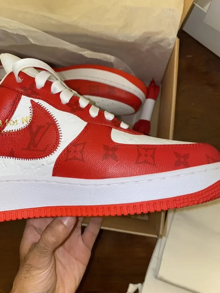 l_V x AF1 Low White/Red