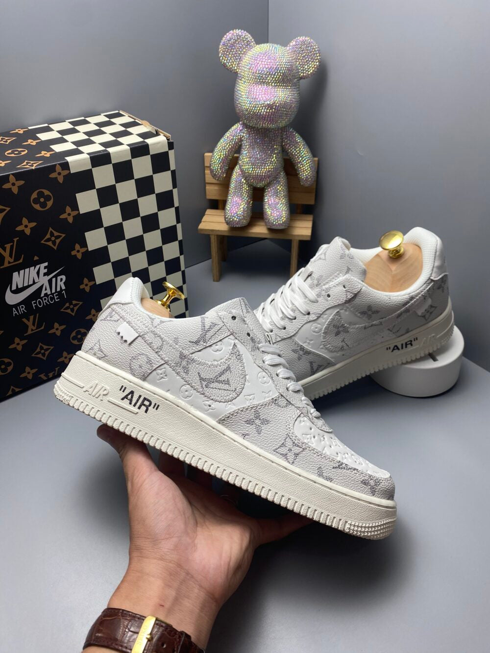 l_V x AF1 Frost White Luxe Edition (Custom)