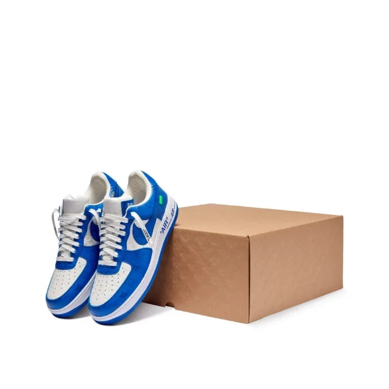 l_V x AF1 Low White/Blue