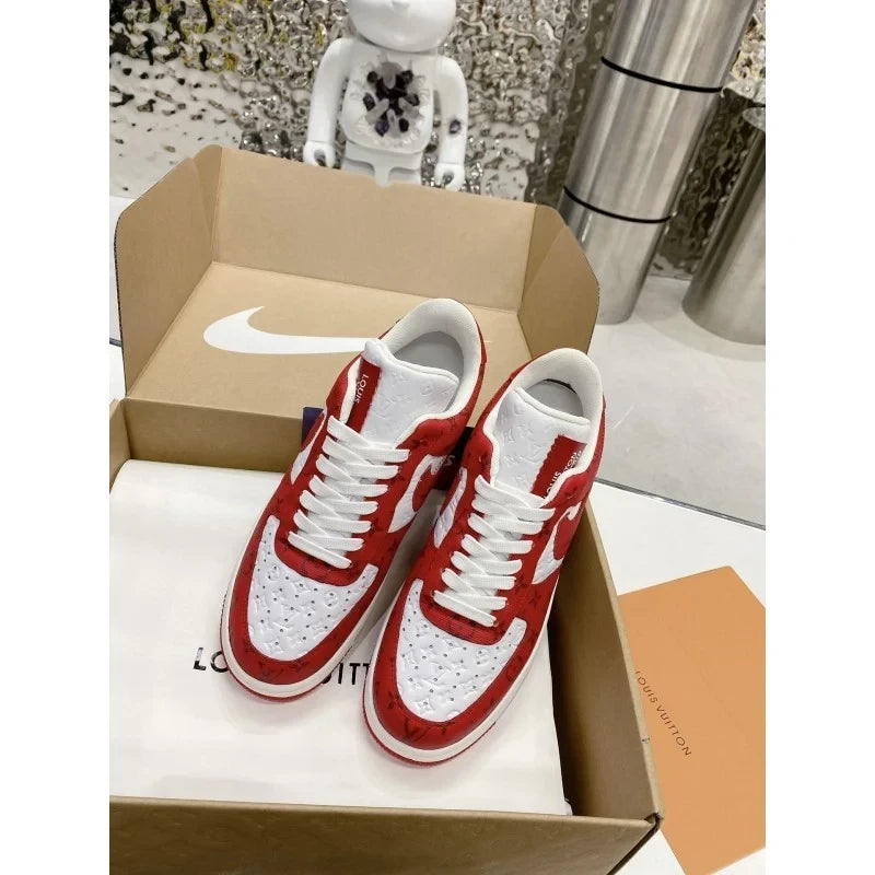 l_V x AF1 Low White/Red