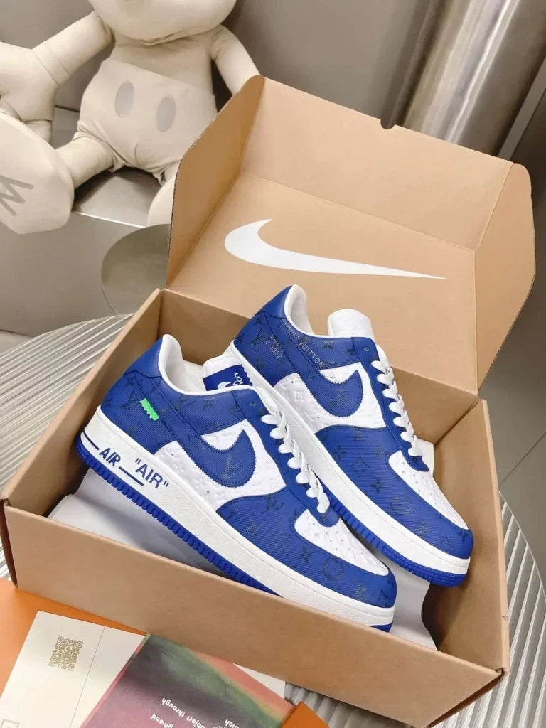 l_V x AF1 Low White/Blue