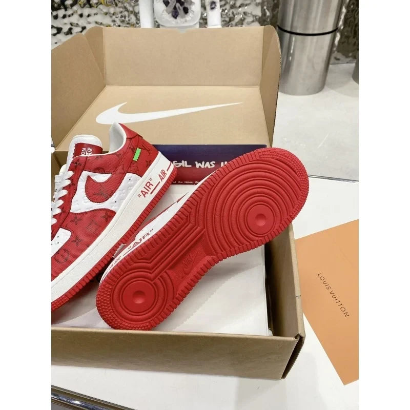 l_V x AF1 Low White/Red