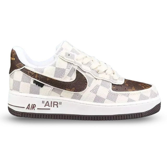 l_V x Off-White x Nike AF1 Damier Heat Check (Custom)