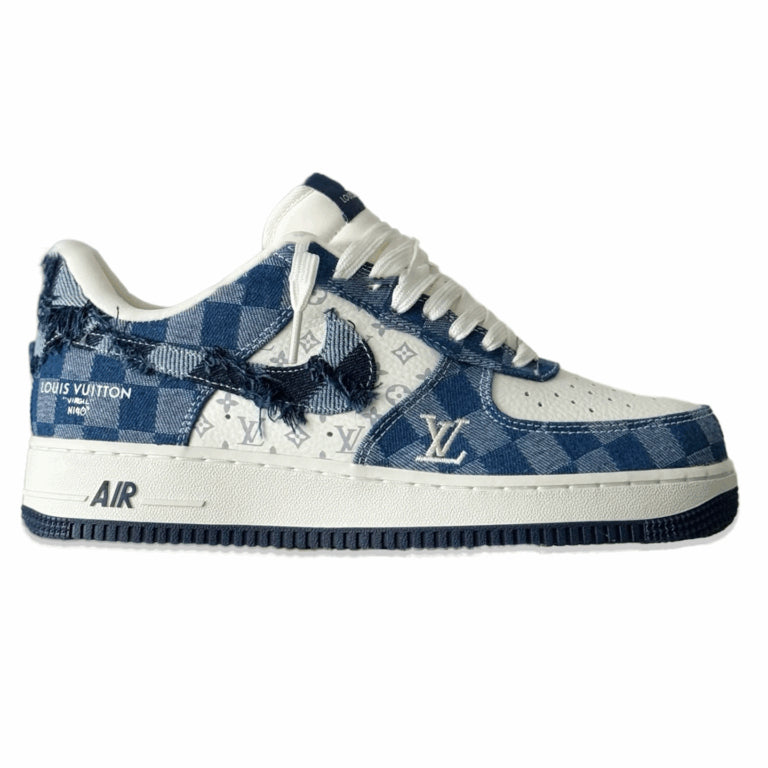 l_V x AF1 Low “Blue Damier Denim”