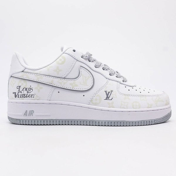 l_V x AF1 Monogram Grey Frost Edition (Custom)