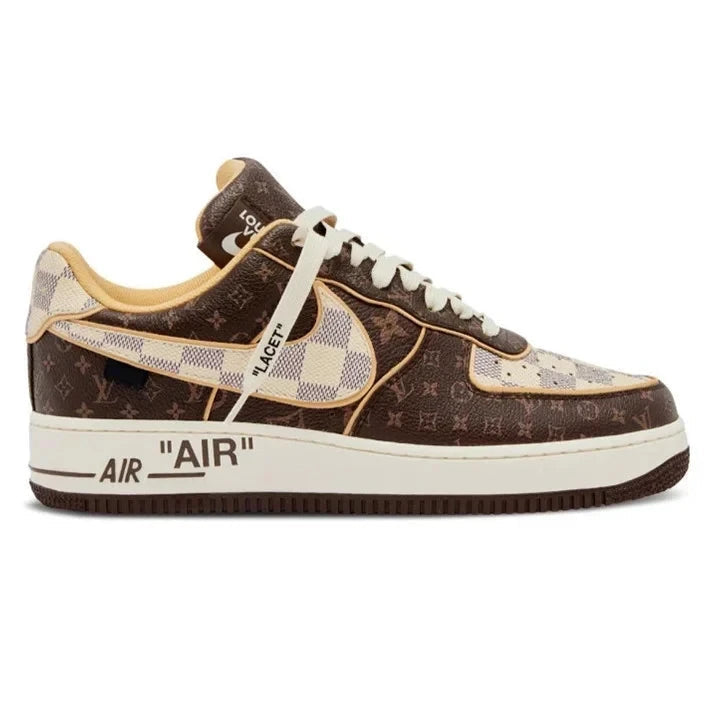 l_V x AF1 Low 'Monogram Brown Damier Azur