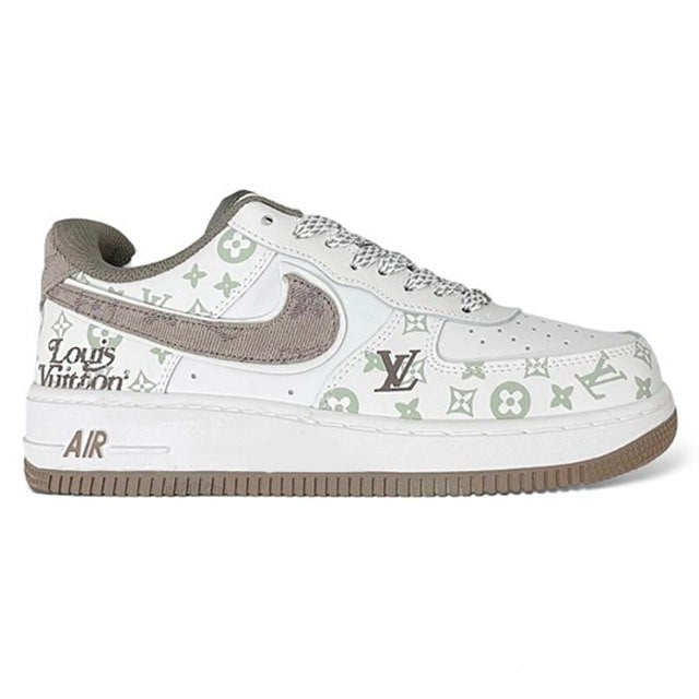 l_V x AF1 White Mocha Monogram (Custom)
