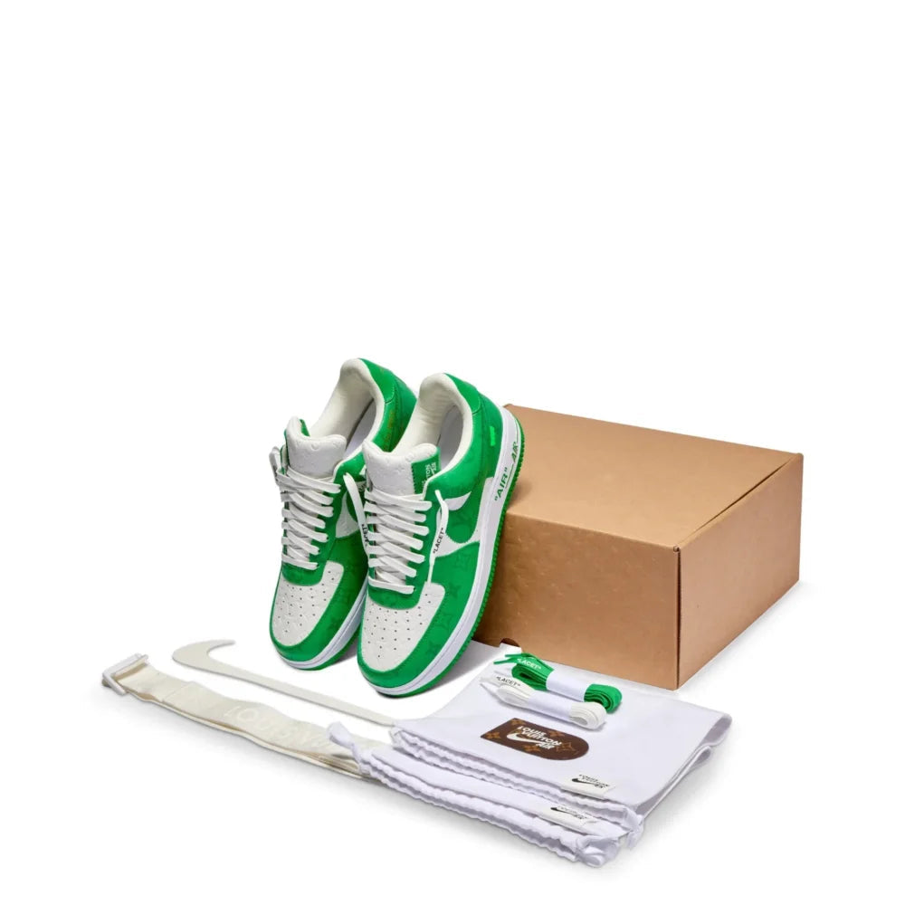 l_V x AF1 Low White/Green