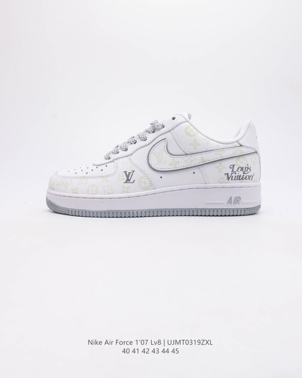 l_V x AF1 Monogram Grey Frost Edition (Custom)