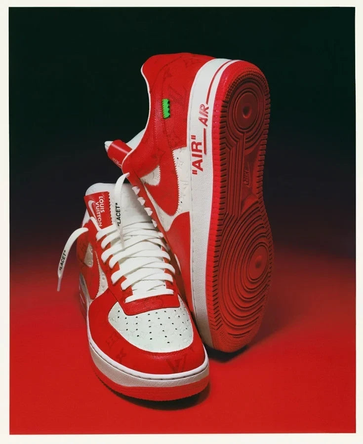 l_V x AF1 Low White/Red
