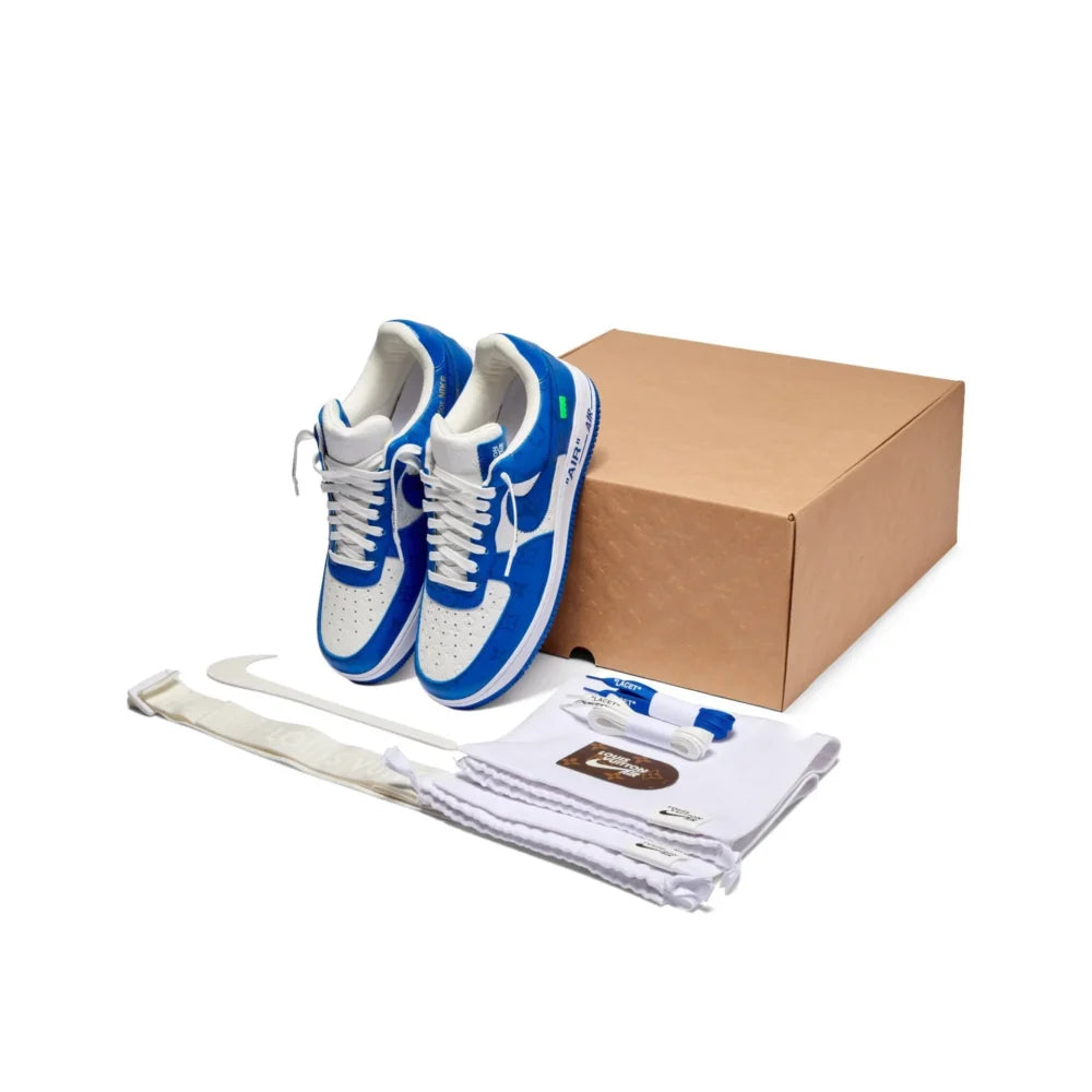 l_V x AF1 Low White/Blue
