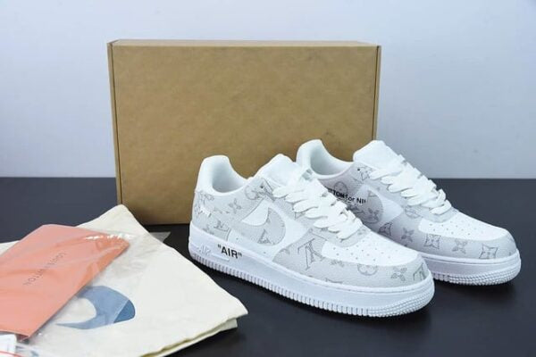 l_V x AF1 Low White Gray