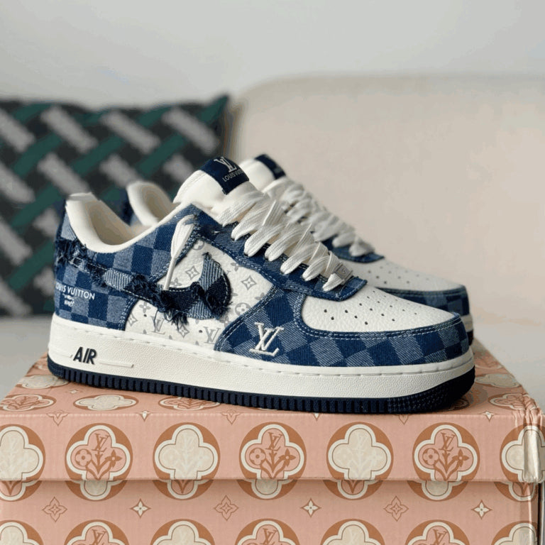 l_V x AF1 Low “Blue Damier Denim”