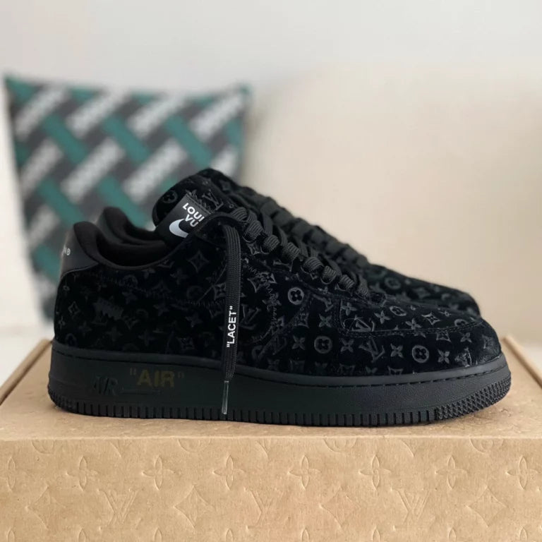 l_V x AF1 Low Triple Black