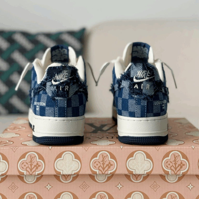 l_V x AF1 Low “Blue Damier Denim”