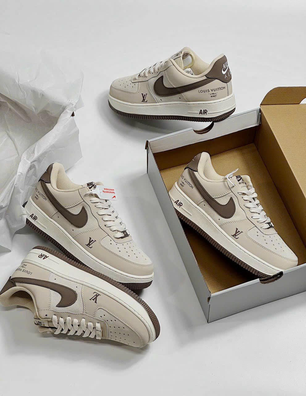 l_V x AF1 Cream Mocha Edition (Custom)