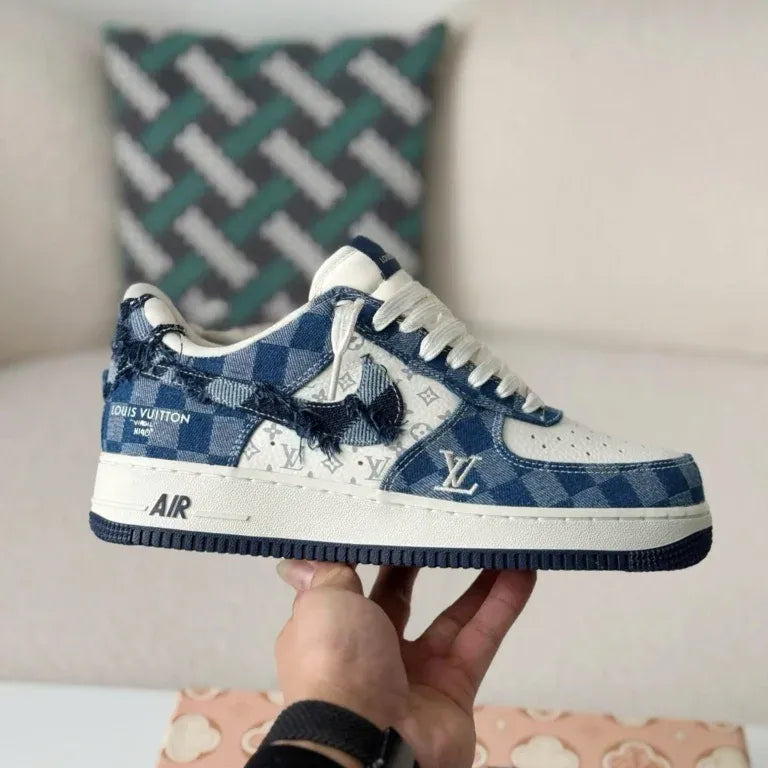 l_V x AF1 Low “Blue Damier Denim”