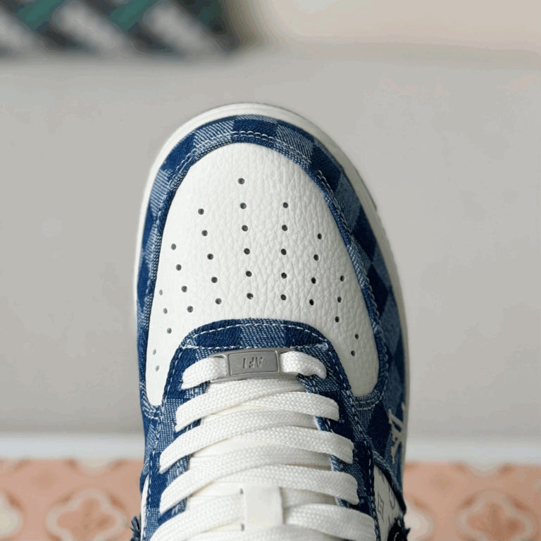 l_V x AF1 Low “Blue Damier Denim”