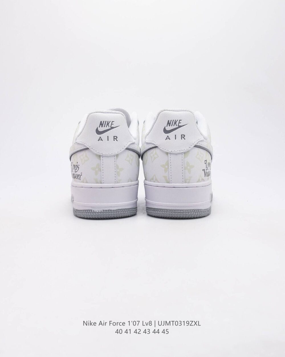 l_V x AF1 Monogram Grey Frost Edition (Custom)