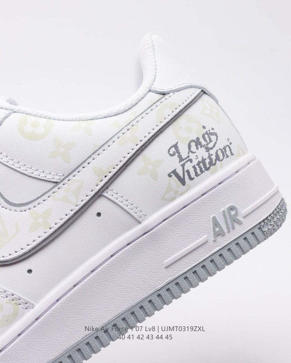 l_V x AF1 Monogram Grey Frost Edition (Custom)