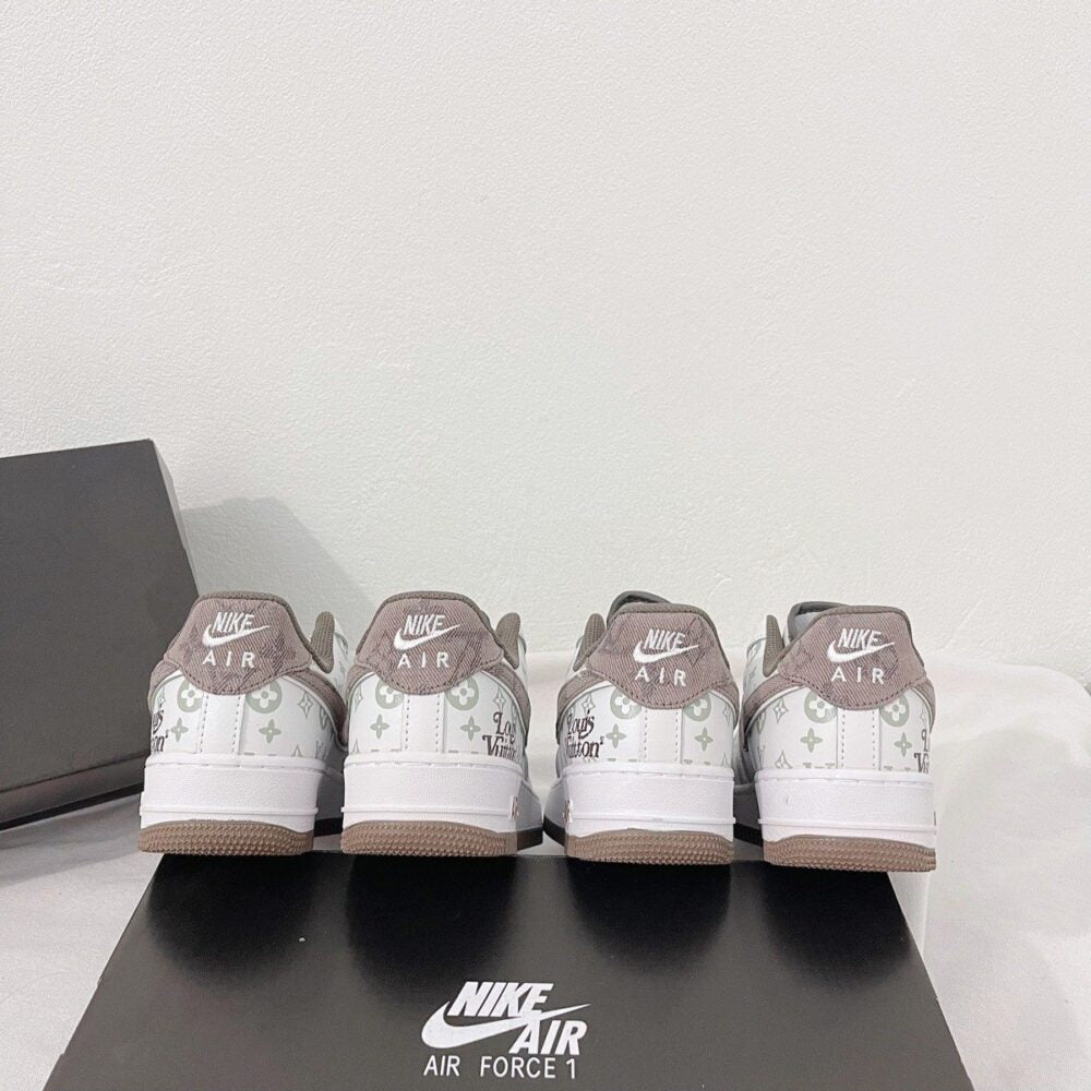 l_V x AF1 White Mocha Monogram (Custom)