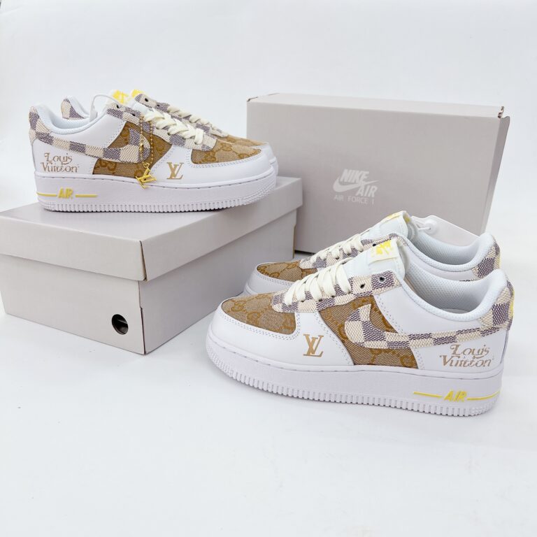 l_V x AF1 White Brown