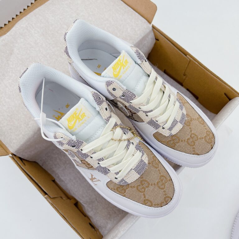 l_V x AF1 White Brown