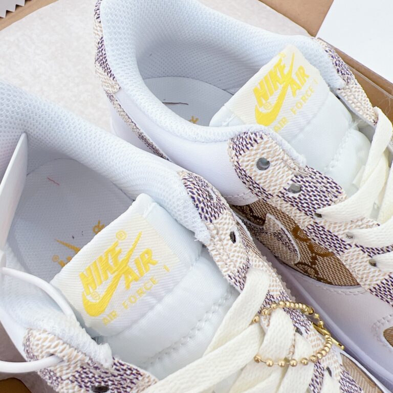 l_V x AF1 White Brown