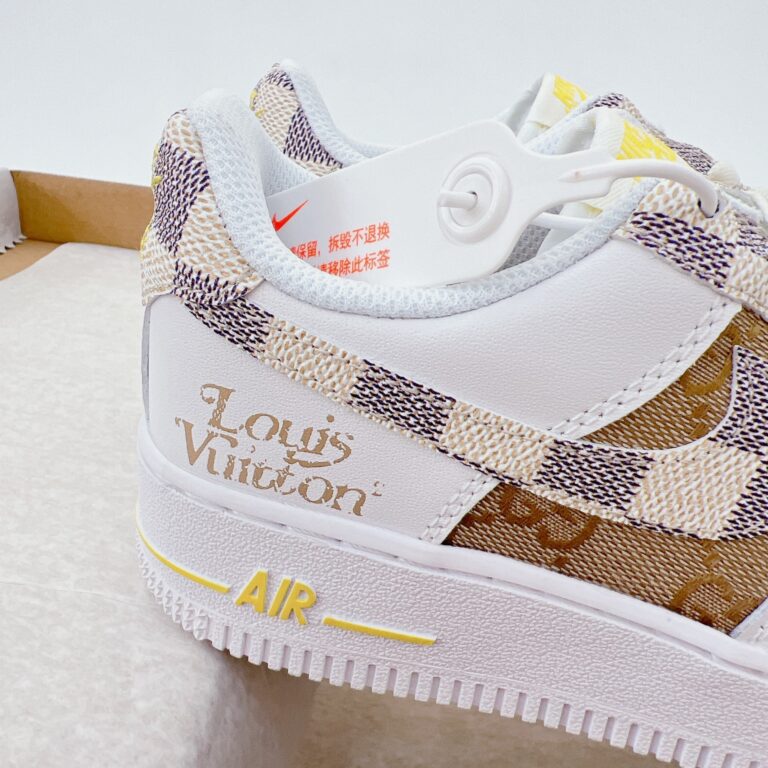 l_V x AF1 White Brown