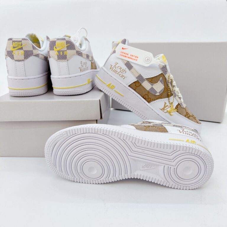 l_V x AF1 White Brown