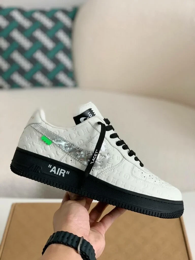 l_V x AF1 Low 'White Black Silver